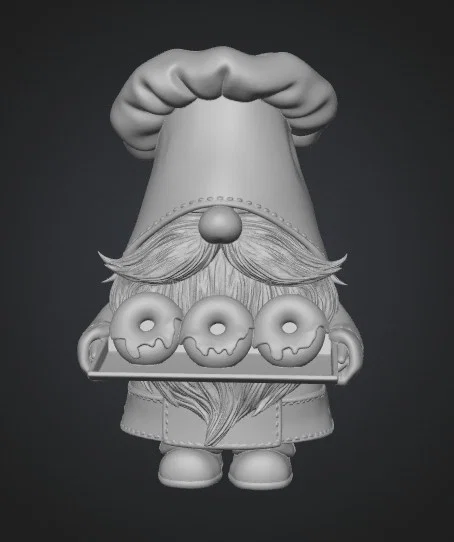 Mô hình 3D Donut Chef Gnome - Chú lùn đầu bếp đáng yêu cho mọi nhà - Image 1