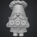 Mô hình 3D Donut Chef Gnome - Chú lùn đầu bếp đáng yêu cho mọi nhà - Thumbnail 1