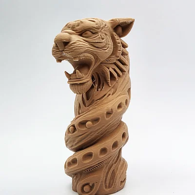 Tượng Totem Hổ Xoắn (Twisted Tiger Totem)