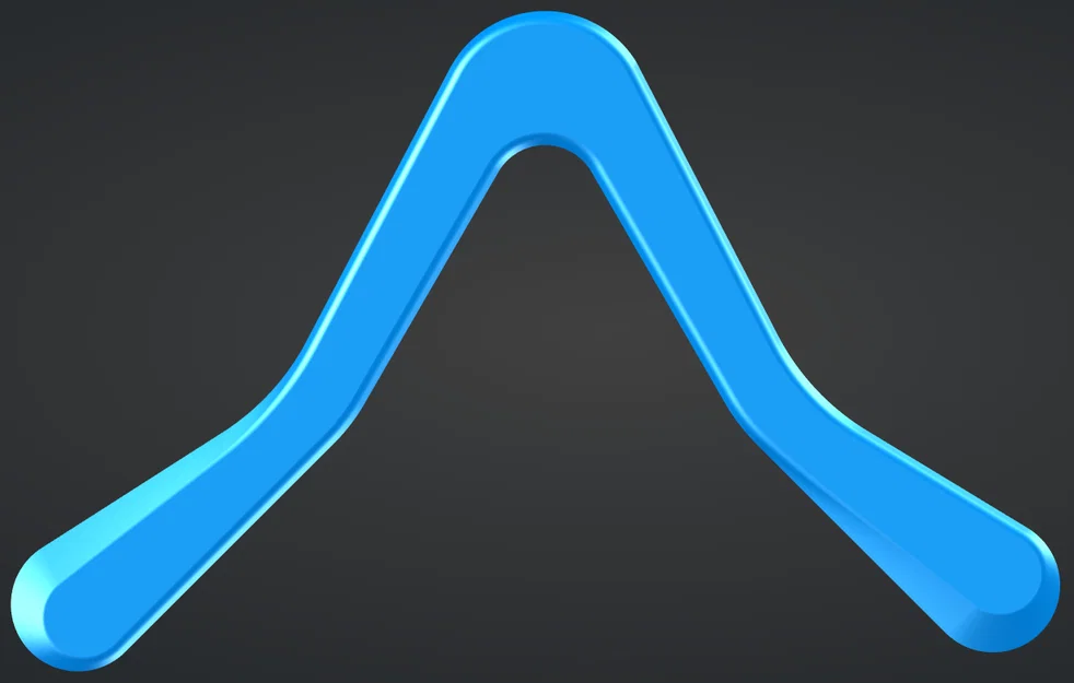 Boomerang có thể tùy chỉnh thông số (Parametric) trong FreeCAD - Image 1