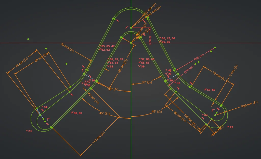 Boomerang có thể tùy chỉnh thông số (Parametric) trong FreeCAD - Image 2
