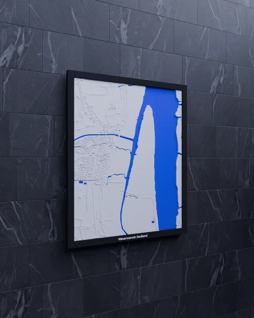 Wesermarsch Stadland, Đức - Mô hình địa hình thu nhỏ 3D - Image 3