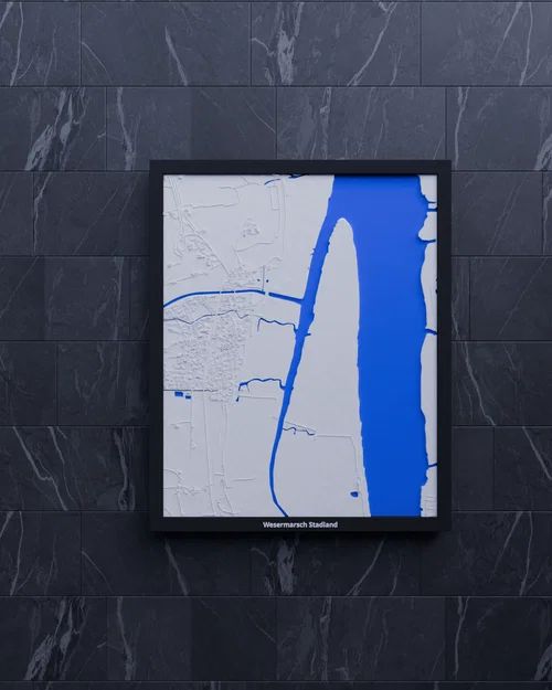 Wesermarsch Stadland, Đức - Mô hình địa hình thu nhỏ 3D - Image 5