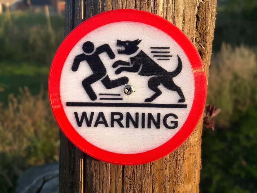 Bảng Cảnh Báo Chó Dữ (Warning Dog Sign) - Image 2