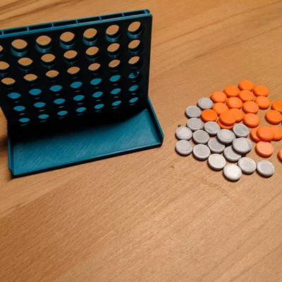 Bộ cờ Connect Four gấp gọn - Trò chơi giải trí in 3D độc đáo