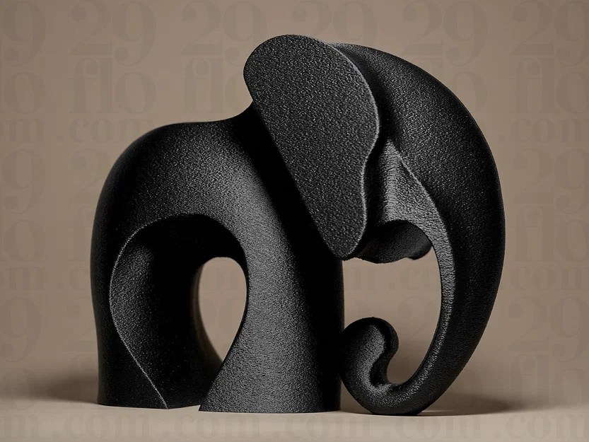 Tượng Voi Phong Cách Hiện Đại (Modern Elephant Figurine) - Image 1