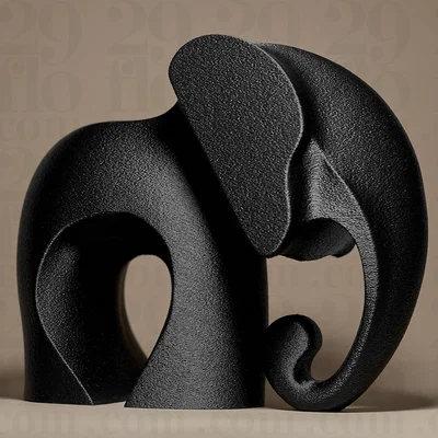 Tượng Voi Phong Cách Hiện Đại (Modern Elephant Figurine)