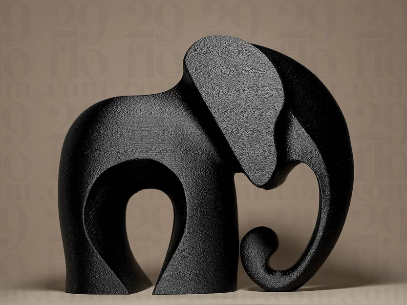 Tượng Voi Phong Cách Hiện Đại (Modern Elephant Figurine) - Image 2