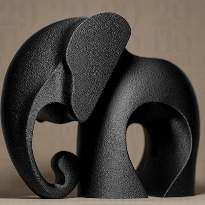 Tượng Voi Phong Cách Hiện Đại (Modern Elephant Figurine)