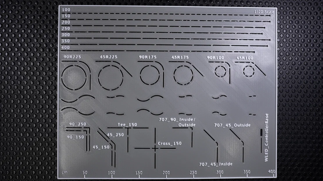Duality LED Track System - Khuôn mẫu bố trí đường ray (Track Layout Stencil) - Image 1