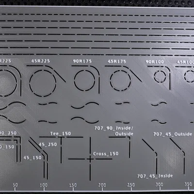 Duality LED Track System - Khuôn mẫu bố trí đường ray (Track Layout Stencil)