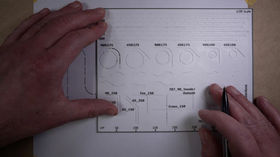 Duality LED Track System - Khuôn mẫu bố trí đường ray (Track Layout Stencil) - Image 2