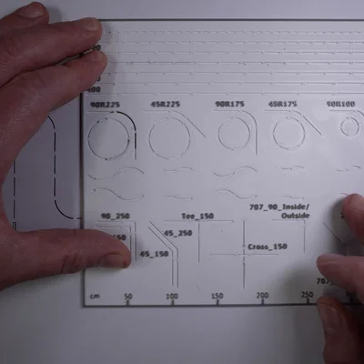 Duality LED Track System - Khuôn mẫu bố trí đường ray (Track Layout Stencil)