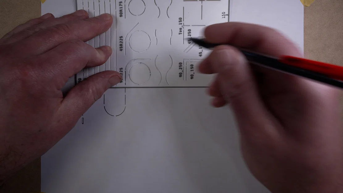 Duality LED Track System - Khuôn mẫu bố trí đường ray (Track Layout Stencil) - Image 3