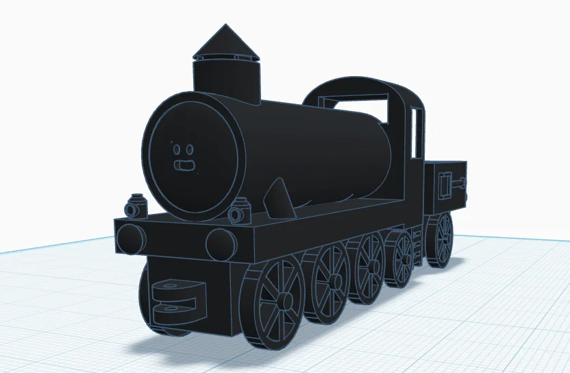 Mô hình tàu hỏa hơi nước cổ điển chi tiết dành cho in 3D - Image 1