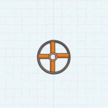 Mô hình bánh xe cơ khí tối giản cho dự án DIY và đồ chơi 3D