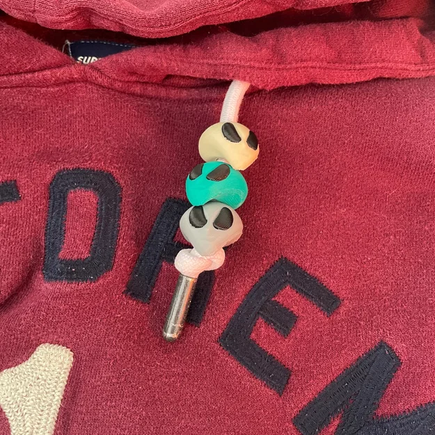 Hạt xỏ dây áo Hoodie hình đầu Alien - Image 4