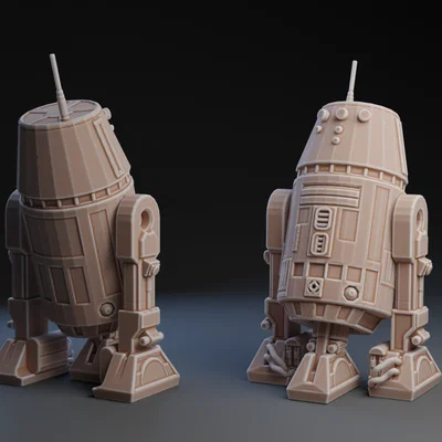 Mô hình in 3D Droid R4-D5 chi tiết cho người hâm mộ Star Wars