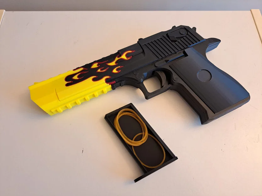 Mô hình súng Desert Eagle Blaze (Súng bắn dây thun) - Image 2