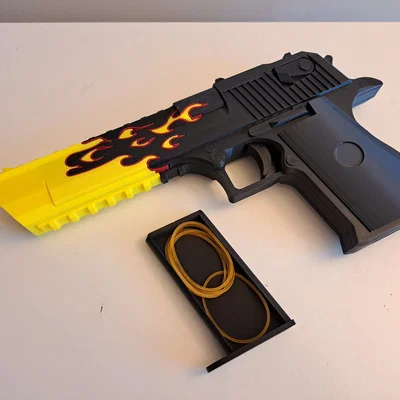 Mô hình súng Desert Eagle Blaze (Súng bắn dây thun)