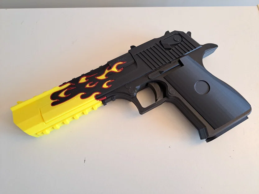 Mô hình súng Desert Eagle Blaze (Súng bắn dây thun) - Image 4