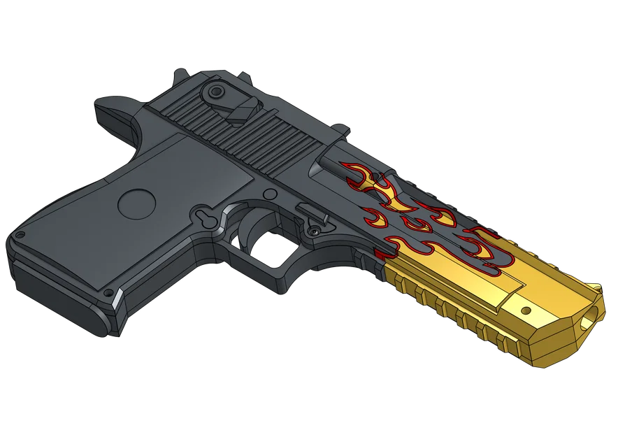 Mô hình súng Desert Eagle Blaze (Súng bắn dây thun) - Image 5