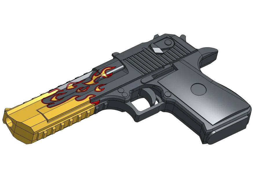 Mô hình súng Desert Eagle Blaze (Súng bắn dây thun) - Image 6