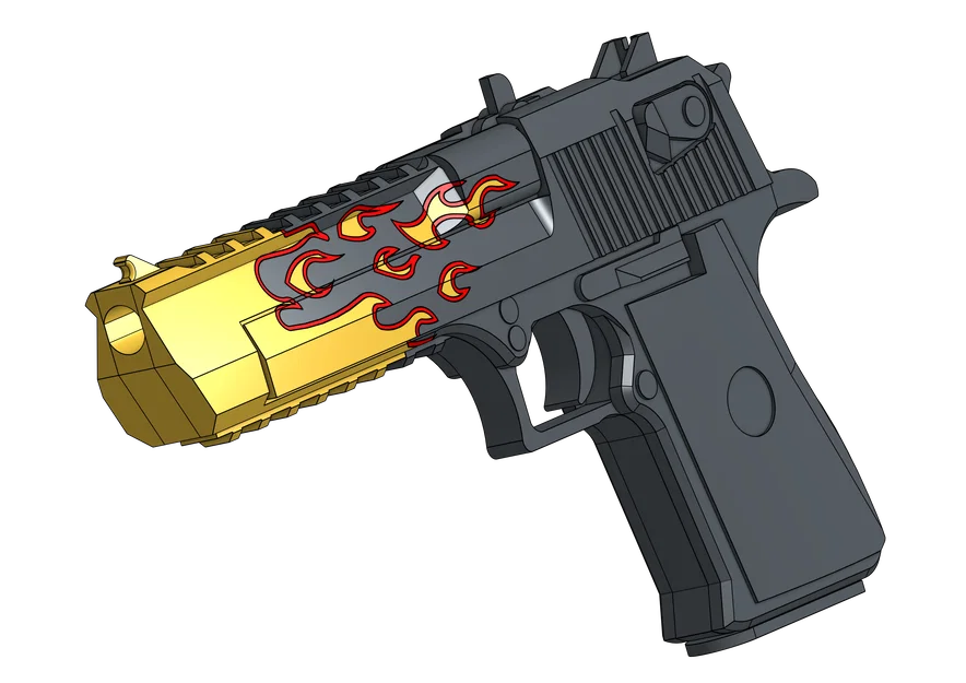 Mô hình súng Desert Eagle Blaze (Súng bắn dây thun) - Image 7