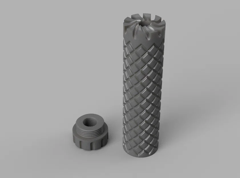 Ống giảm thanh Airsoft tùy chỉnh - Phụ kiện in 3D chuẩn M14x1 - Image 2