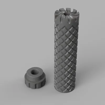 Ống giảm thanh Airsoft tùy chỉnh - Phụ kiện in 3D chuẩn M14x1