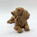 Mô hình chú chó Dachshund lông dài đang nằm - Thumbnail 3