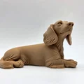 Mô hình chú chó Dachshund lông dài đang nằm - Thumbnail 6