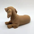 Mô hình chú chó Dachshund lông dài đang nằm - Thumbnail 7