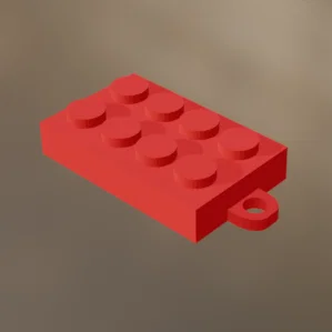 Móc khóa mô hình viên gạch LEGO in 3D độc đáo dễ thương