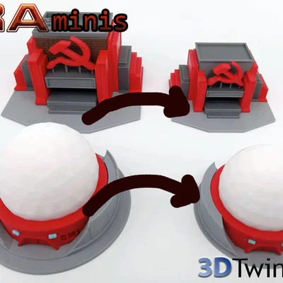 Turret Base - Mô hình tháp pháo Allied (Command & Conquer Red Alert)