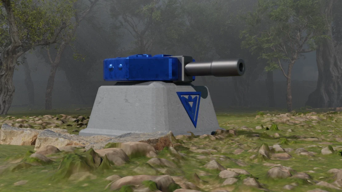 Turret Base - Mô hình tháp pháo Allied (Command & Conquer Red Alert) - Image 4