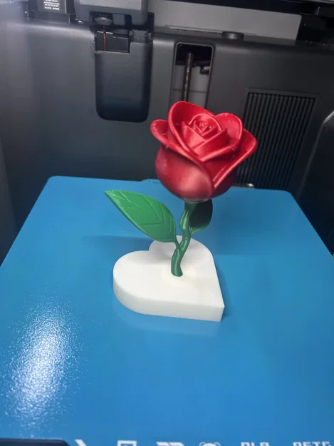 Mô hình hoa hồng 3D trên đế để bàn - Dễ in, chỉ 3 lần đổi màu - Image 5