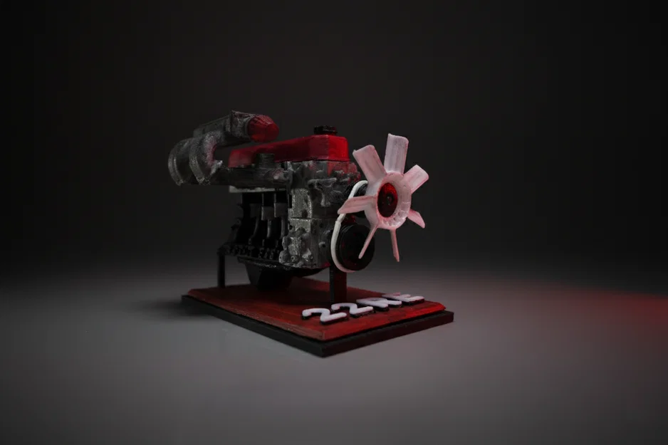 Mô hình động cơ MINI Toyota 4 xi-lanh 22RE, Phiên bản thu nhỏ hoạt động được - Image 1