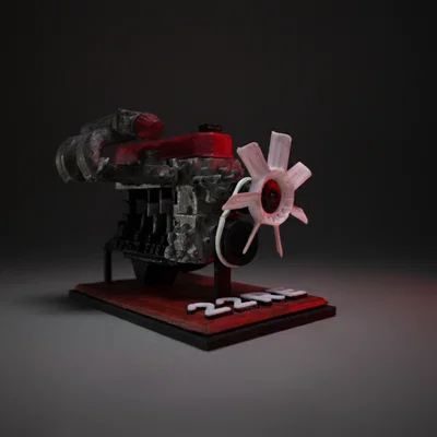 Mô hình động cơ MINI Toyota 4 xi-lanh 22RE, Phiên bản thu nhỏ hoạt động được