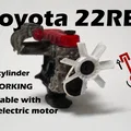 Mô hình động cơ MINI Toyota 4 xi-lanh 22RE, Phiên bản thu nhỏ hoạt động được - Thumbnail 2