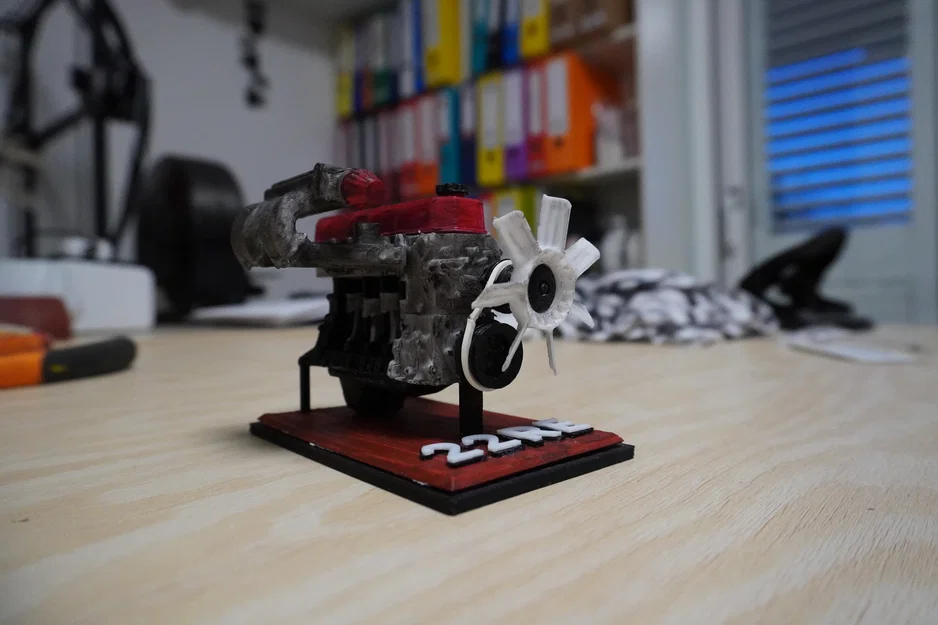 Mô hình động cơ MINI Toyota 4 xi-lanh 22RE, Phiên bản thu nhỏ hoạt động được - Image 6