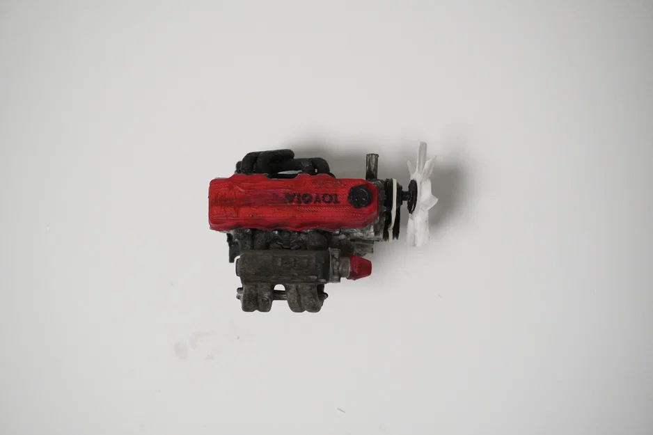 Mô hình động cơ MINI Toyota 4 xi-lanh 22RE, Phiên bản thu nhỏ hoạt động được - Image 9