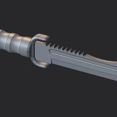 Mô hình dao chiến thuật in 3D (Tactical Knife) đơn giản, không cần support