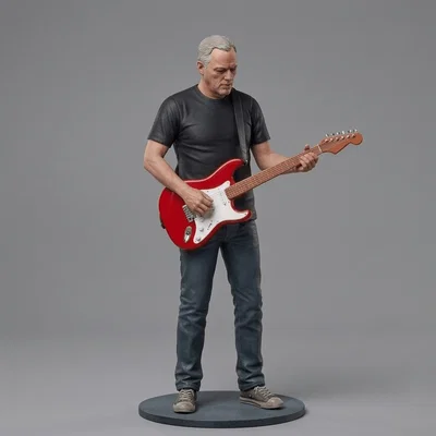 Mô hình 3D David Gilmour Pink Floyd sắc nét cho fan âm nhạc