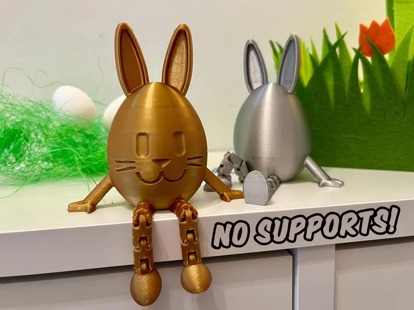 Chú thỏ trứng Phục sinh Flexi (khớp nối linh hoạt - không cần support) - Image 1