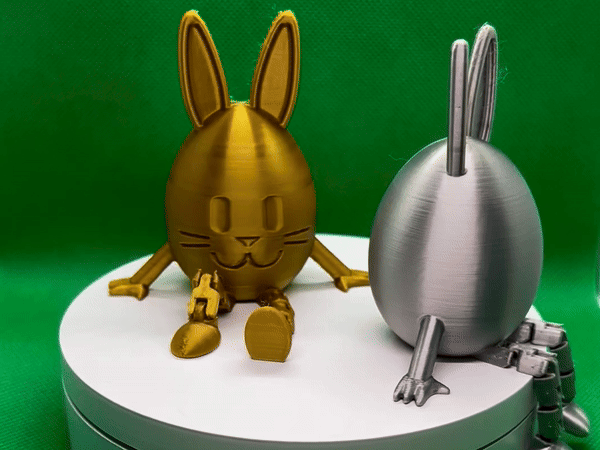 Chú thỏ trứng Phục sinh Flexi (khớp nối linh hoạt - không cần support) - Thumbnail 2