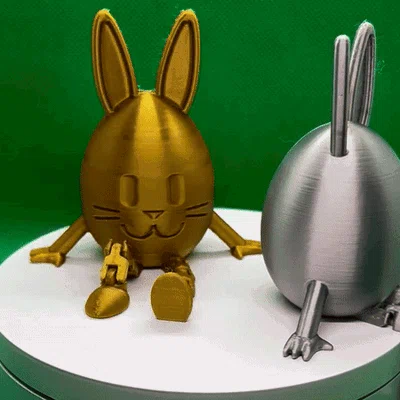 Chú thỏ trứng Phục sinh Flexi (khớp nối linh hoạt - không cần support)