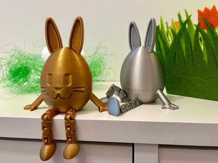 Chú thỏ trứng Phục sinh Flexi (khớp nối linh hoạt - không cần support) - Image 3