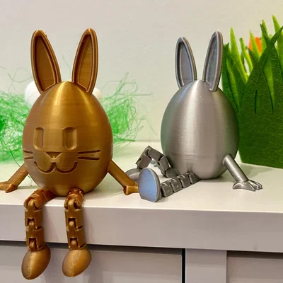 Chú thỏ trứng Phục sinh Flexi (khớp nối linh hoạt - không cần support)