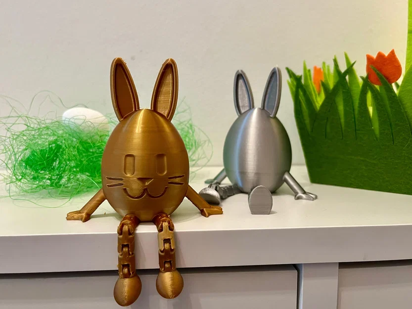 Chú thỏ trứng Phục sinh Flexi (khớp nối linh hoạt - không cần support) - Image 5